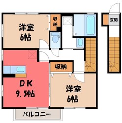 クローバーヒル城南 Aの物件間取画像